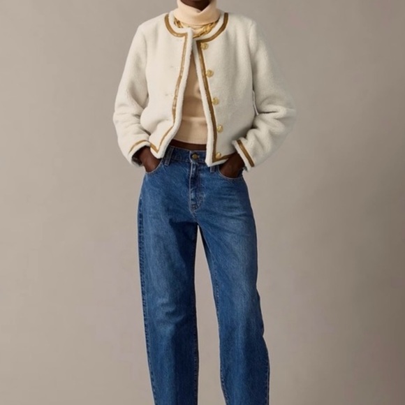 NWOT Jcrew collection lady jacket in sherpa blend - Picture 2 of 5